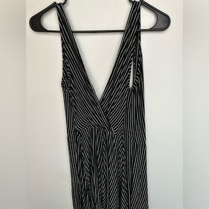 Black and white stripped Final Touch romper